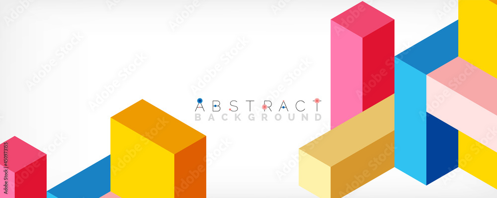 Abstract background. 3d cubes, cubic elements and blocks. Techno or business concept for wallpaper, banner, background, landing page Abstract background. 3d cubes, cubic elements and blocks. Techno or business concept for wallpaper, banner, background, landing page