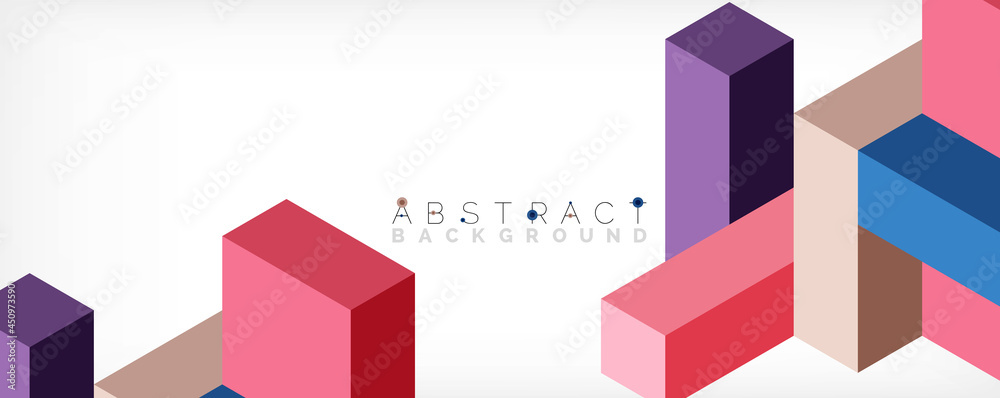 Abstract background. 3d cubes, cubic elements and blocks. Techno or business concept for wallpaper, banner, background, landing page Abstract background. 3d cubes, cubic elements and blocks. Techno or business concept for wallpaper, banner, background, landing page