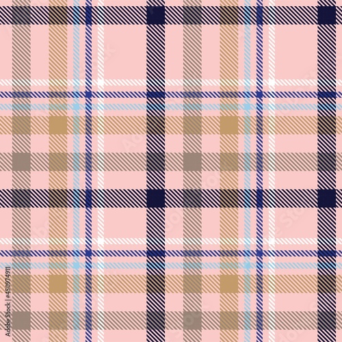 Brown Asymmetric Plaid textured Seamless Pattern