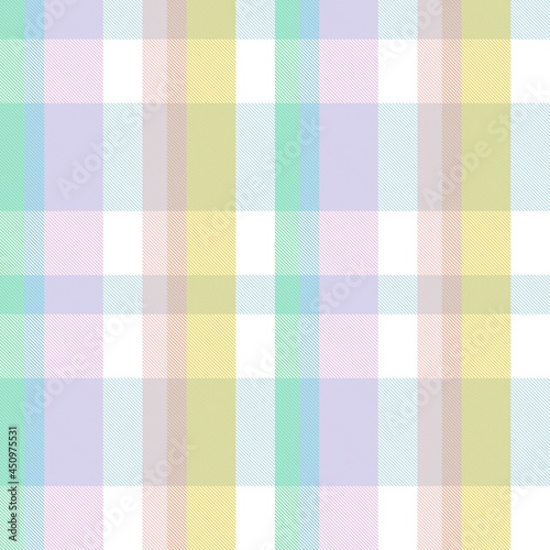 Rainbow Pastel Plaid textured Seamless Pattern