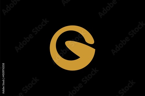 Letter G logo design. Monogram G type abstract symbol. Initial G vector icon.