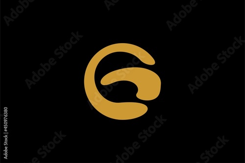 Letter G logo design. Monogram G type abstract symbol. Initial G vector icon.