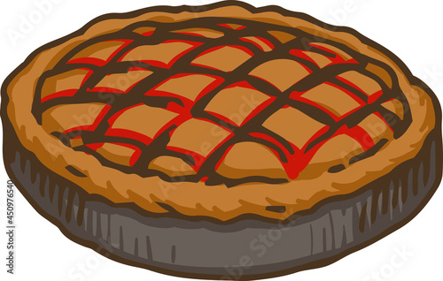 Baking Tray with Cranberry Cake