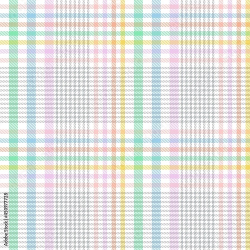 Rainbow Pastel Plaid textured Seamless Pattern