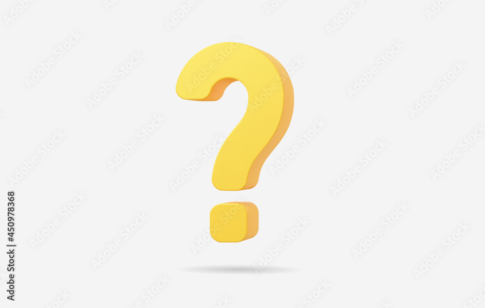 Realistic 3d yellow question mark vector Illustration Realistic 3d yellow question mark vector Illustration