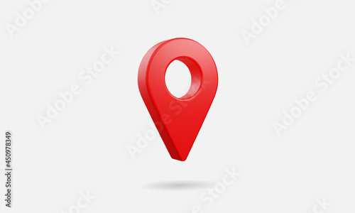 3D Realistic Location map pin gps pointer markers vector illustration for destination. photo
