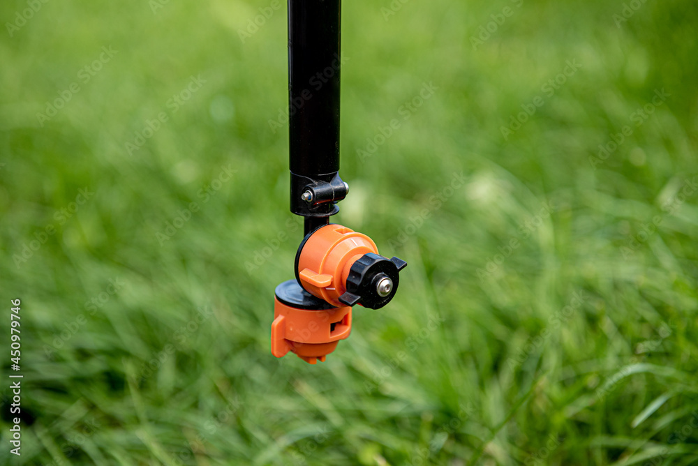 Professional agriculture drone on the green field Professional agriculture drone on the green field