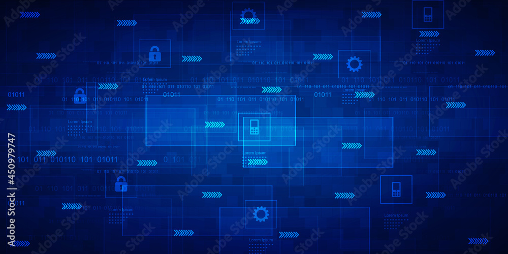 2d illustration Abstract futuristic electronic circuit technology background 2d illustration Abstract futuristic electronic circuit technology background