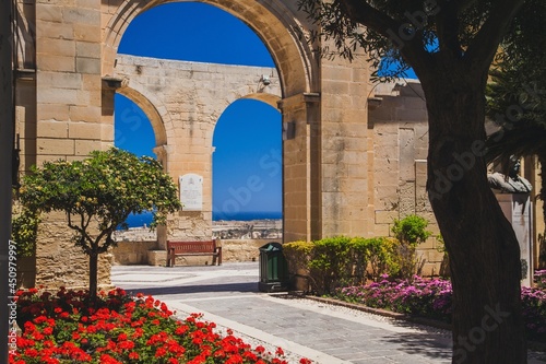 The Upper Barrakka Gardens in Valletta, Malta