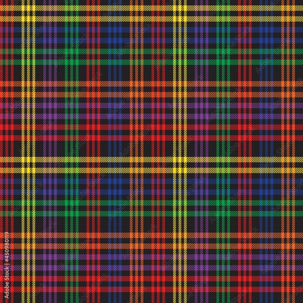 Rainbow Plaid Tartan Checkered Seamless Pattern Rainbow Plaid Tartan Checkered Seamless Pattern