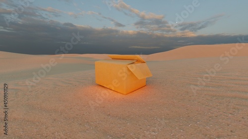 Photography brown cardbox at nature