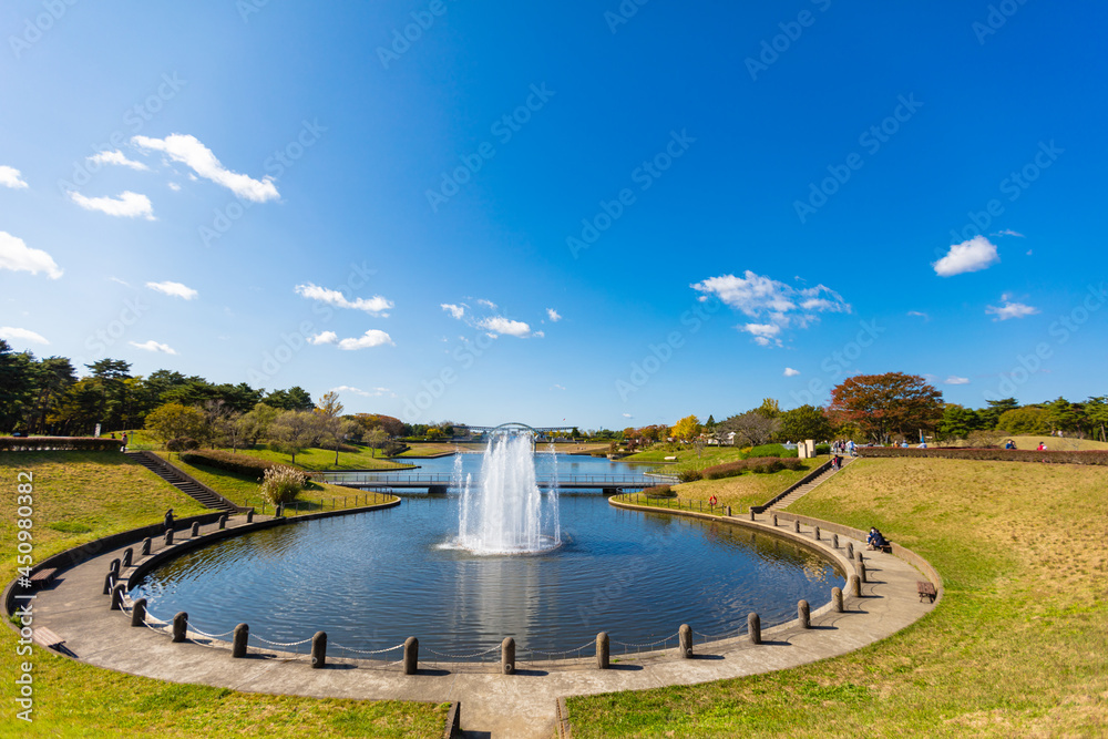 Fototapeta premium ひたち海浜公園の噴水