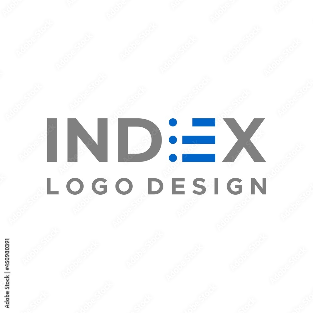 Fototapeta premium Clean and bold wordmark logo about index. EPS 10, Vector.