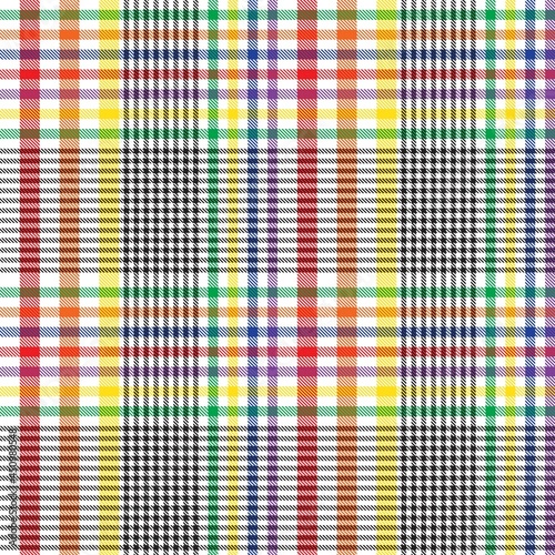 Rainbow Plaid Tartan Checkered Seamless Pattern