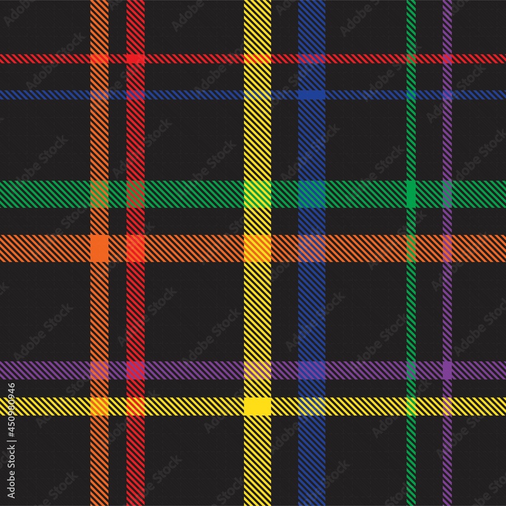 Rainbow Plaid Tartan Checkered Seamless Pattern Rainbow Plaid Tartan Checkered Seamless Pattern