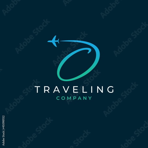 Initial Letter O Travel Logo Design