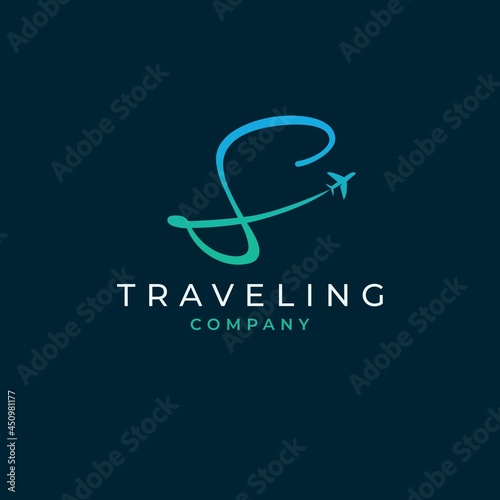 Initial Letter S Travel Logo Design