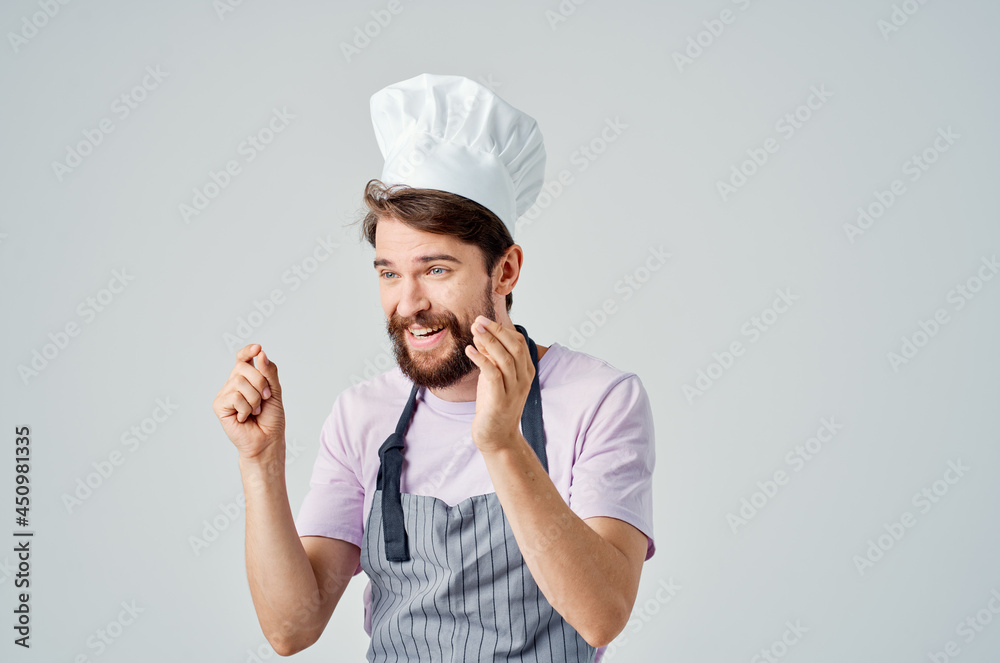 man chef aprons emotions professional work cooking man chef aprons emotions professional work cooking