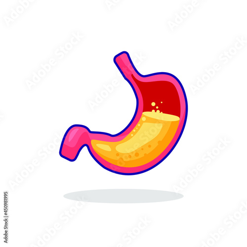 vector stock illustration acid liquid inside human stomach, stomach isolated design