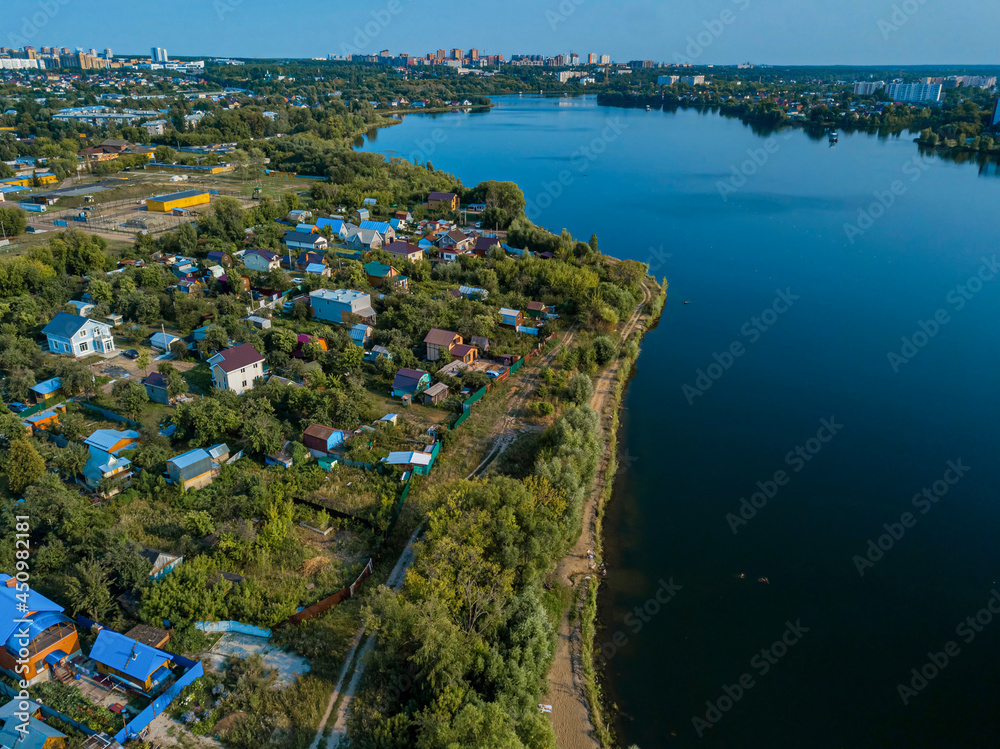 Aerial view of residential district in Kazan, Russia