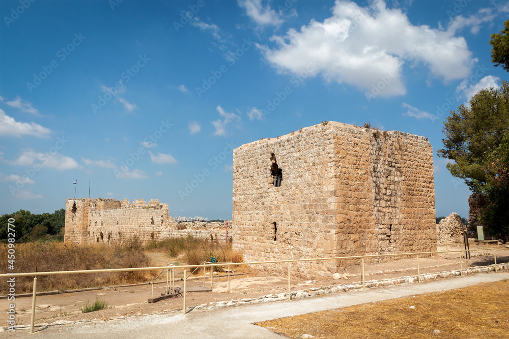 Old Ottoman Fortress Ruins in Central Israel