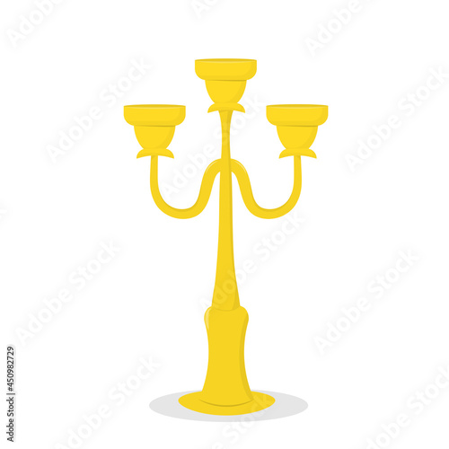 vector illustration of a candlestick isolated on a white background