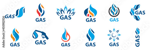 Vector logo of the gas station and equipment
