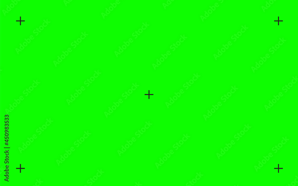 Green screen background. VFX motion tracking markers. Screen backdrop template. flat style. Green screen background. VFX motion tracking markers. Screen backdrop template. flat style.