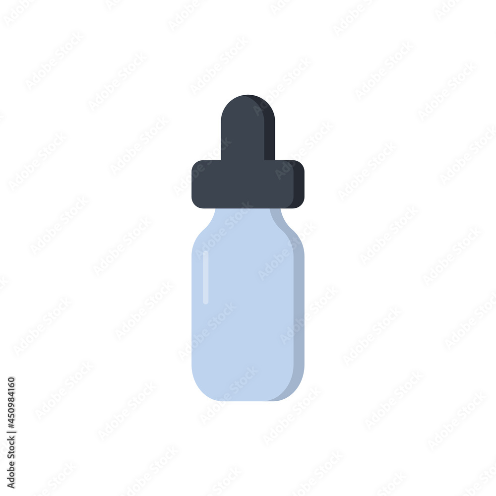 Face Serum Bottle Icon in Cartoon style. Cosmetic Essence Container Pictogram. Serum, Oil, Cream for Skincare Icon. Bottle for Face Serum or Cosmetic Acid. Isolated Vector Illustration