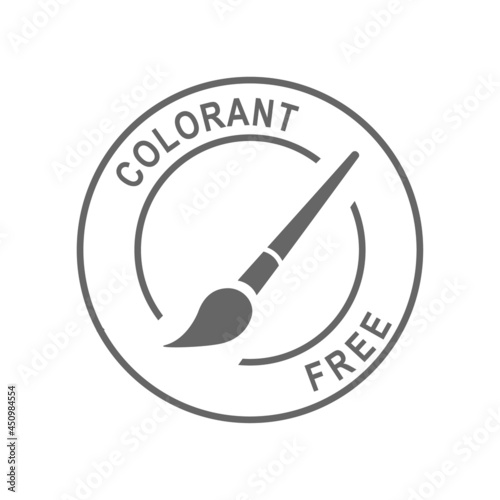 Colorant free no artificial colors symbol