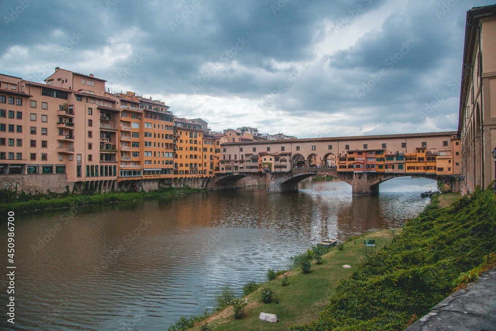 VIews of the Ponte Vecchio in Florence, Italy