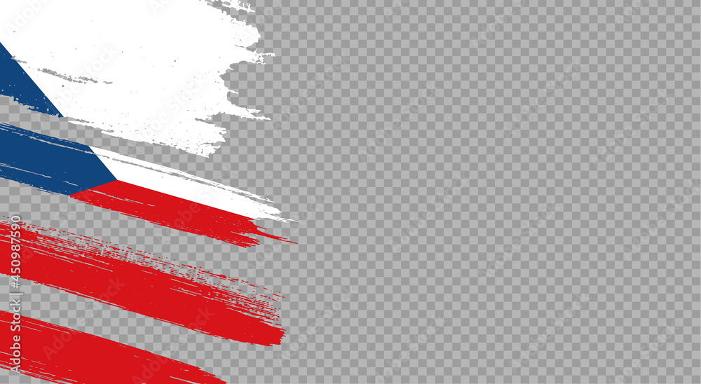 Czech Republic flag with brush paint textured isolated on png or transparent background,Symbol of Czech Republic ,template for banner,promote, design,vector,top gold medal winner sport country Czech Republic flag with brush paint textured isolated on png or transparent background,Symbol of Czech Republic ,template for banner,promote, design,vector,top gold medal winner sport country