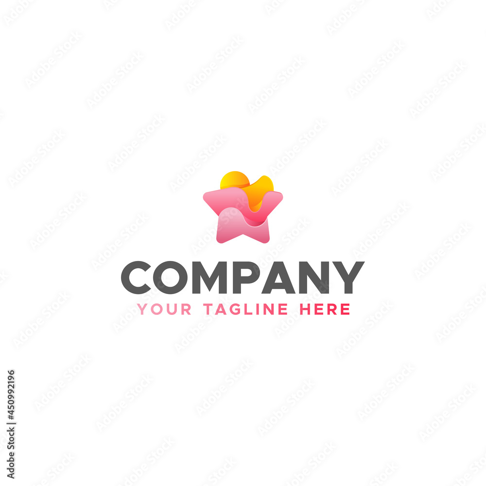 Fluid Star Logo For Company Brand