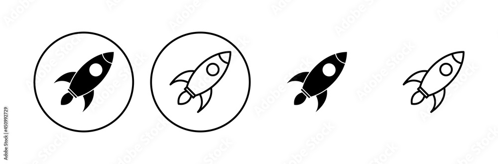 Rocket icon set. Startup icon vector. Rocket icon set. Startup icon vector.