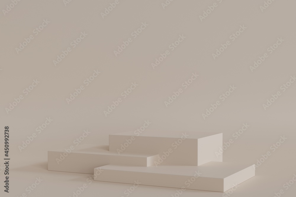 Geometric Shape Podium For Product Presentation on Minimal background.3D minimal concept design illustration Geometric Shape Podium For Product Presentation on Minimal background.3D minimal concept design illustration