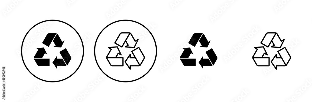Recycle icon set. Recycling vector icon. Recycle icon set. Recycling vector icon.