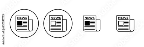 Newspaper icon set. news paper vector sign