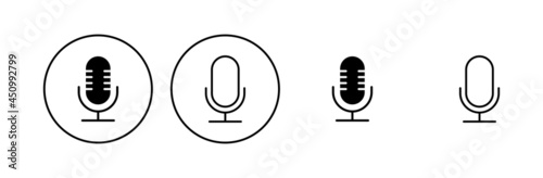 Microphone icon set. karaoke icon vector