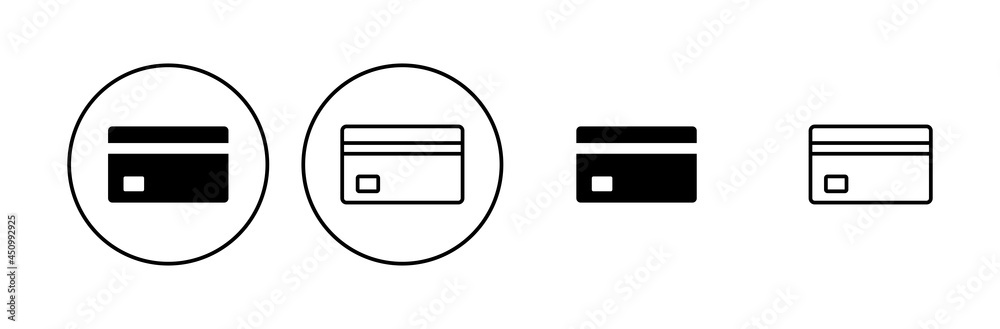 Credit card icon set. Credit card payment icon vector Credit card icon set. Credit card payment icon vector