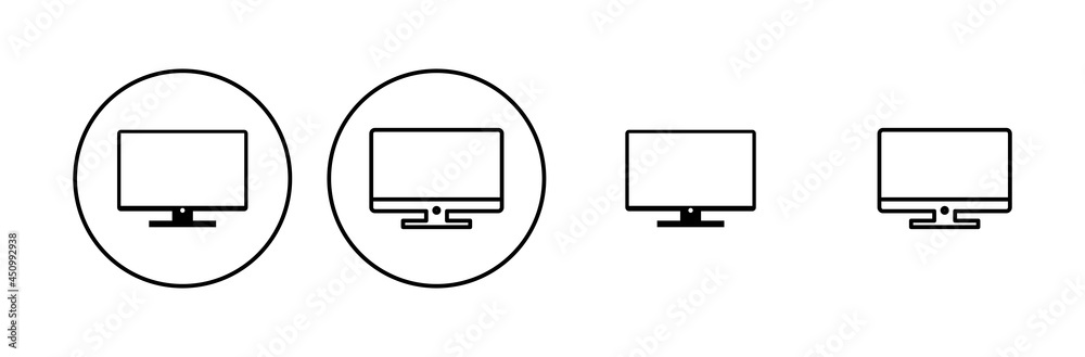 Computer icon set. computer monitor icon vector. Computer icon set. computer monitor icon vector.