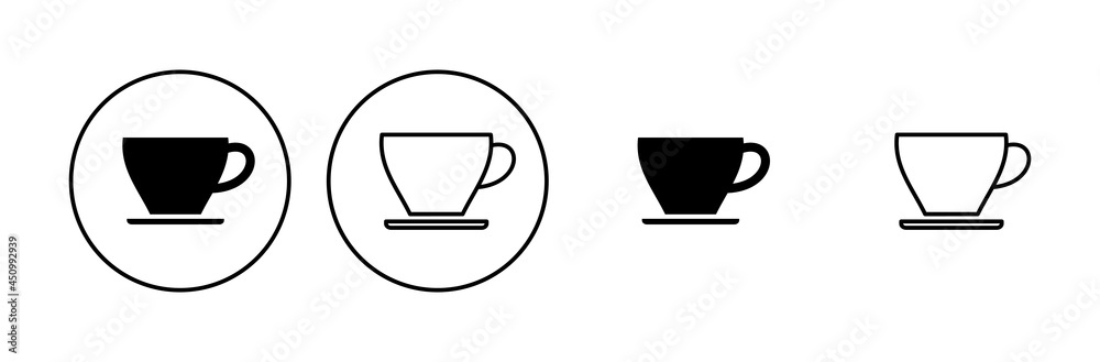 Coffee cup icon set. cup a coffee icon vector. Coffee cup icon set. cup a coffee icon vector.