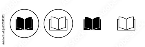 Book icon set. open book icon vector. ebook icon