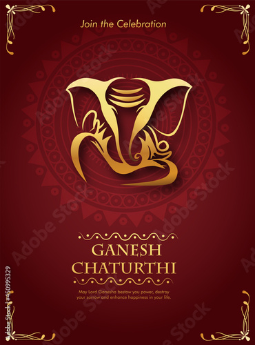 Lord Ganesha , Ganesh festival illustration of Lord Ganpati background for Ganesh Chaturthi festival of India