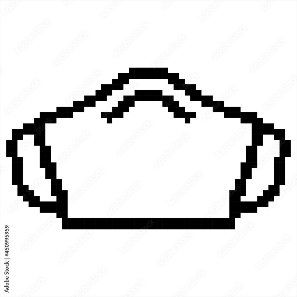 Surgical Mask Icon Pixel Art Y_2108001