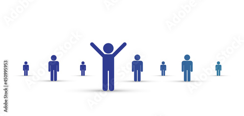 icone, persone, vincitore, vincita, allegria