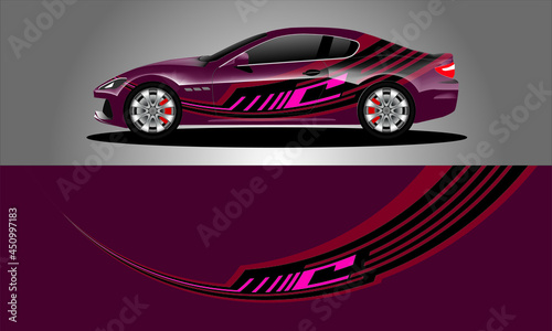 Car sticker or car wrap with natural natural concept with abstract line concept and initial C, can be installed on all