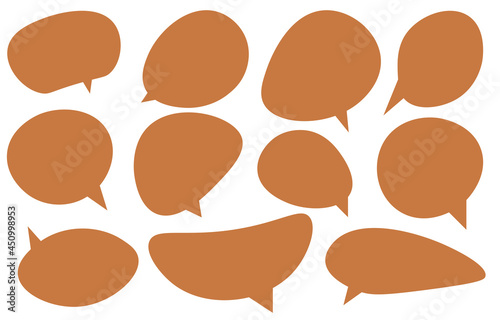 Set speech bubbles on white background. chat box or chat vector square message or communication icon Cloud speaking for comics and minimal message dialog