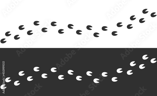 Footpath trail of horse. Sketch design modern web art doodle style