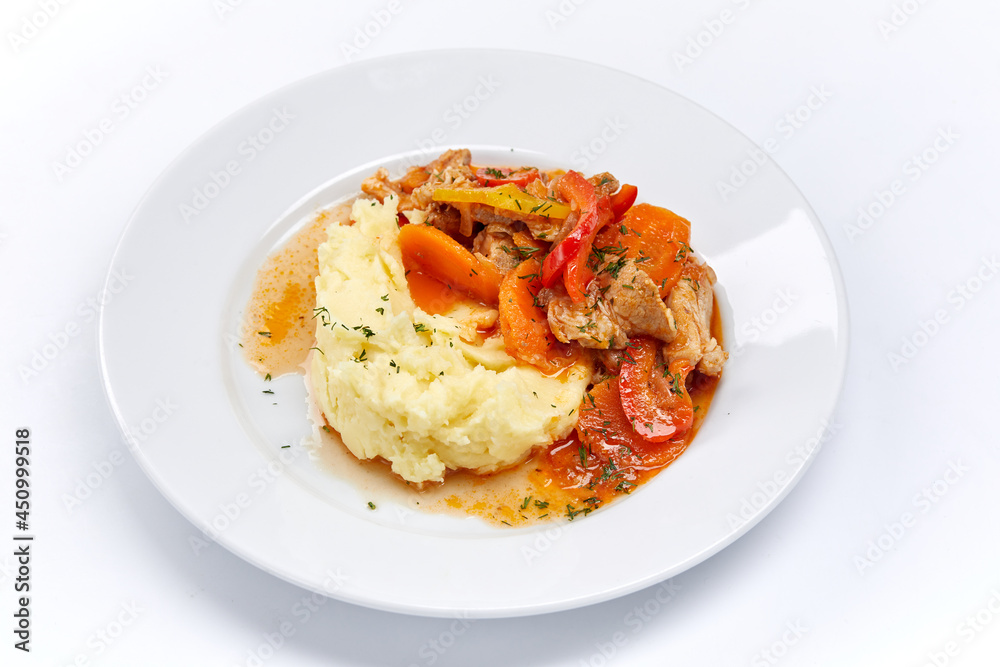 mashed potato with meat and vegetables mashed potato with meat and vegetables