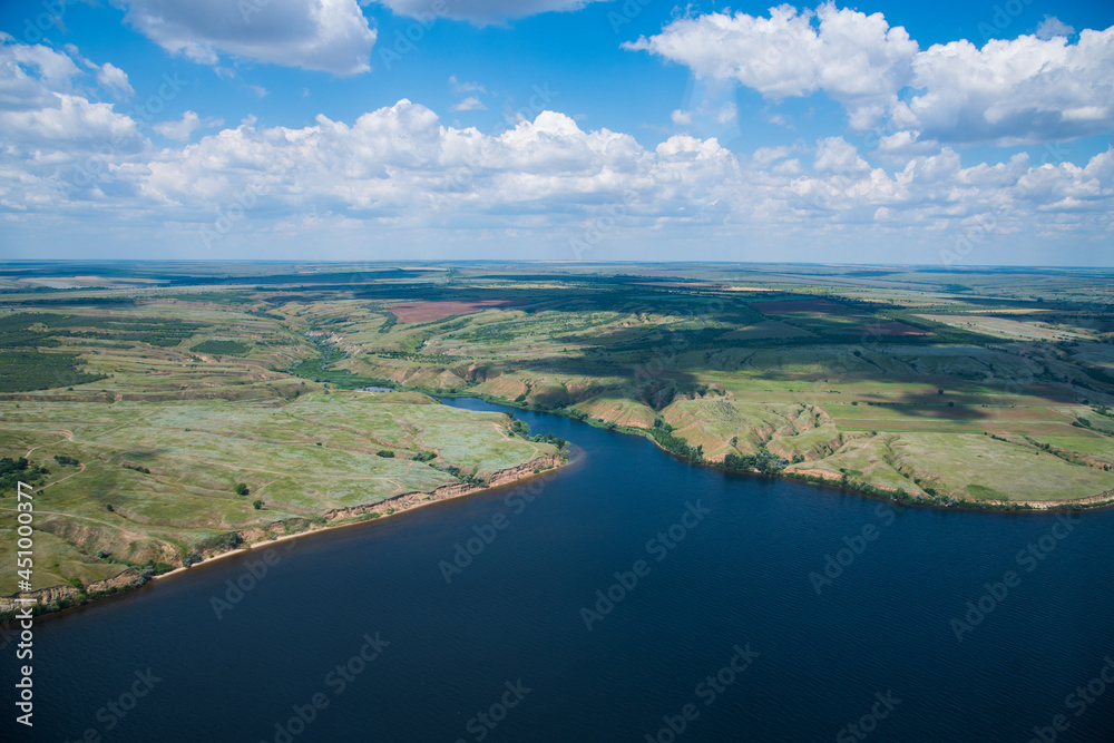 Aerial view of the river